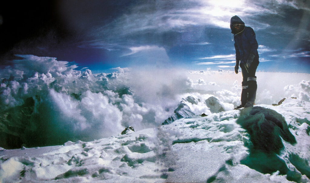 Reinhold Messner on the summit of Nanga Parbat, which he was the first person to climb solo in 1978 (Photo: Reinhold Messner Film)